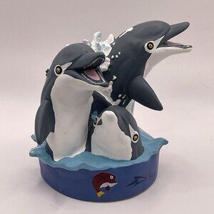 SeaWorld 3D 2000 Dolphin Blue Ocean Tumbler Water Cup Topper Souvenir